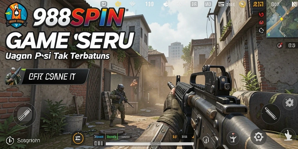 Screenshot gameplay 988SPIN dengan aksi tembak-menembak yang seru.