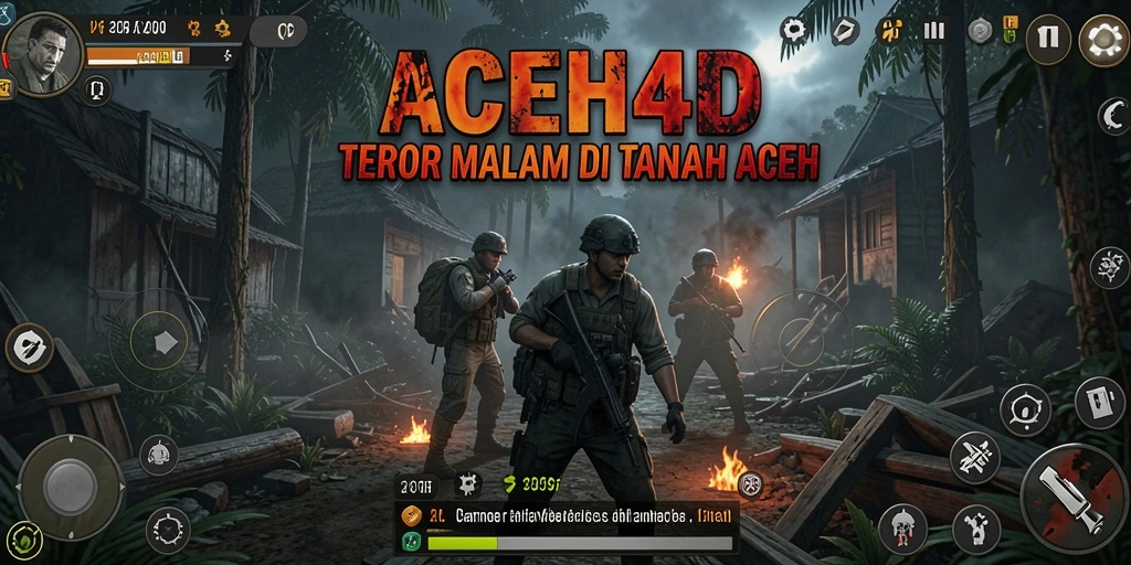Screenshot menampilkan suasana mencekam dalam gameplay ACEH4D.