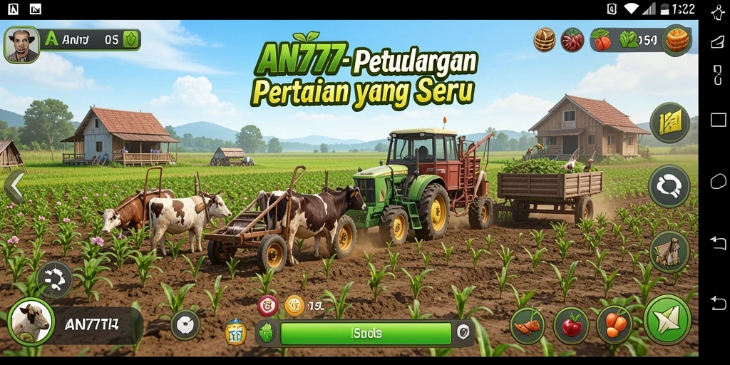 Tangkapan layar gameplay AN777 dengan pengalaman bertani yang menyenangkan.