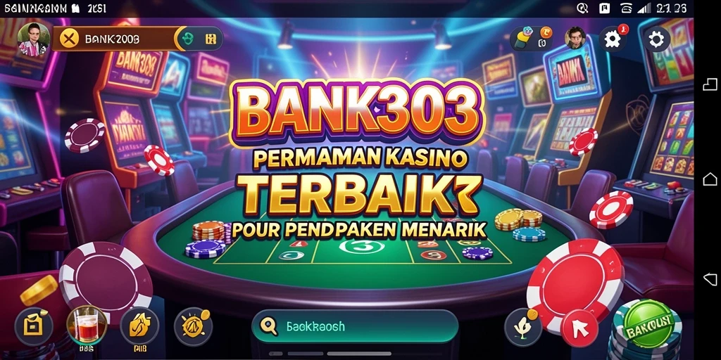 Tampilan gameplay kasino yang mengesankan dari BANK303.