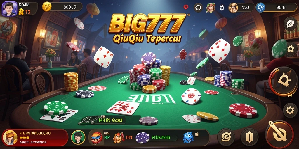 Tampilan gameplay seru dalam BIG777 QiuQiu.