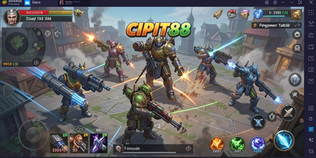 Tangkapan layar gameplay <strong>CIPIT88</strong> menunjukkan pertarungan strategis yang mendebarkan.