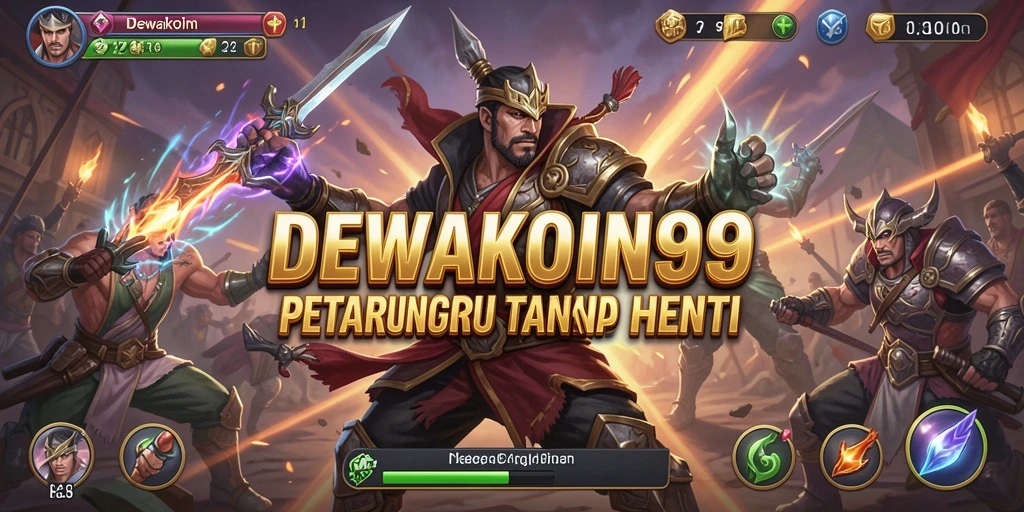 Gameplay seru DEWAKOIN99 dengan pertarungan yang mendebarkan.