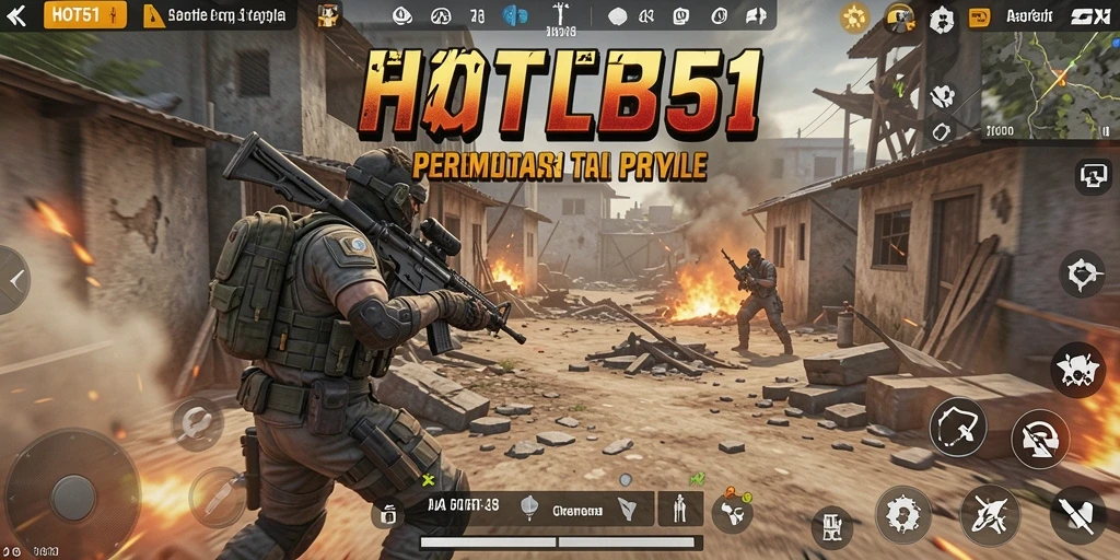 Gameplay seru HOT51 dalam pertempuran Battle Royale yang mendebarkan.