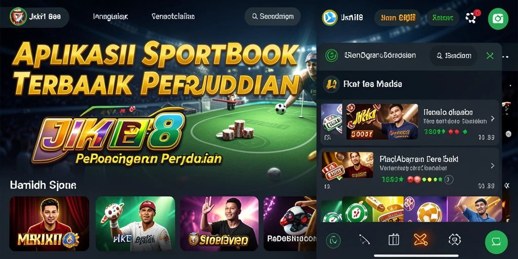 Tampilan screenshot utama JKT8 menampilkan berbagai opsi taruhan olahraga.