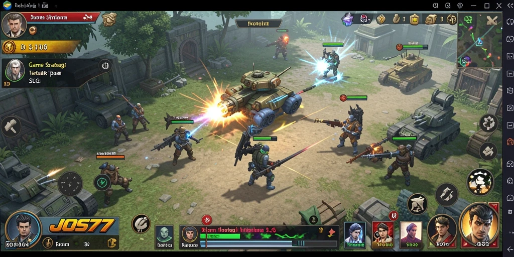 Tampilan gameplay JOS77 yang menonjolkan taktik dan strategi.