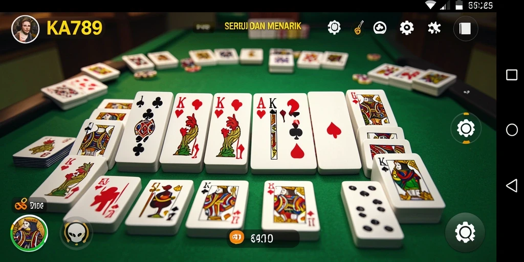 Tangkapan layar utama KA789 menampilkan gameplay Domino yang mendebarkan.