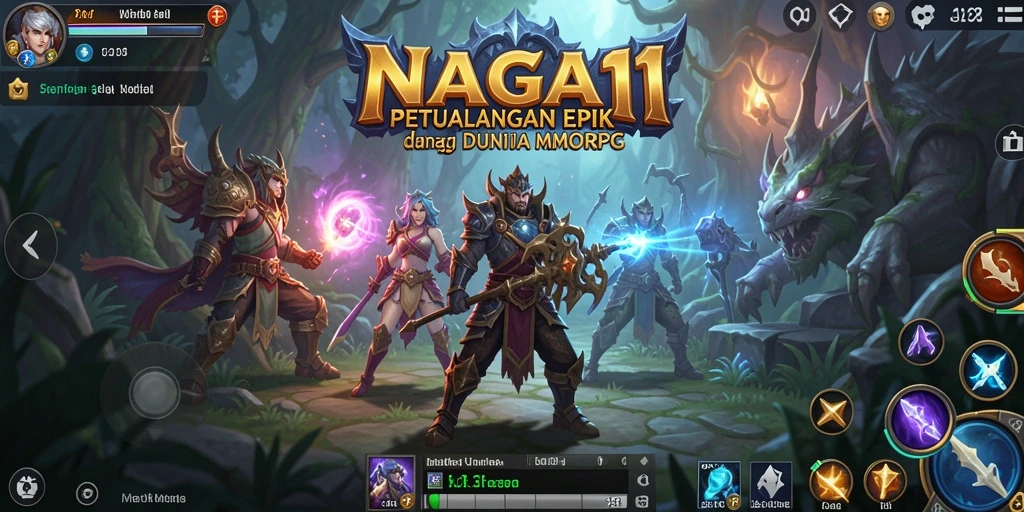 Tampilan gameplay menarik dari NAGA11 dalam dunia MMORPG.