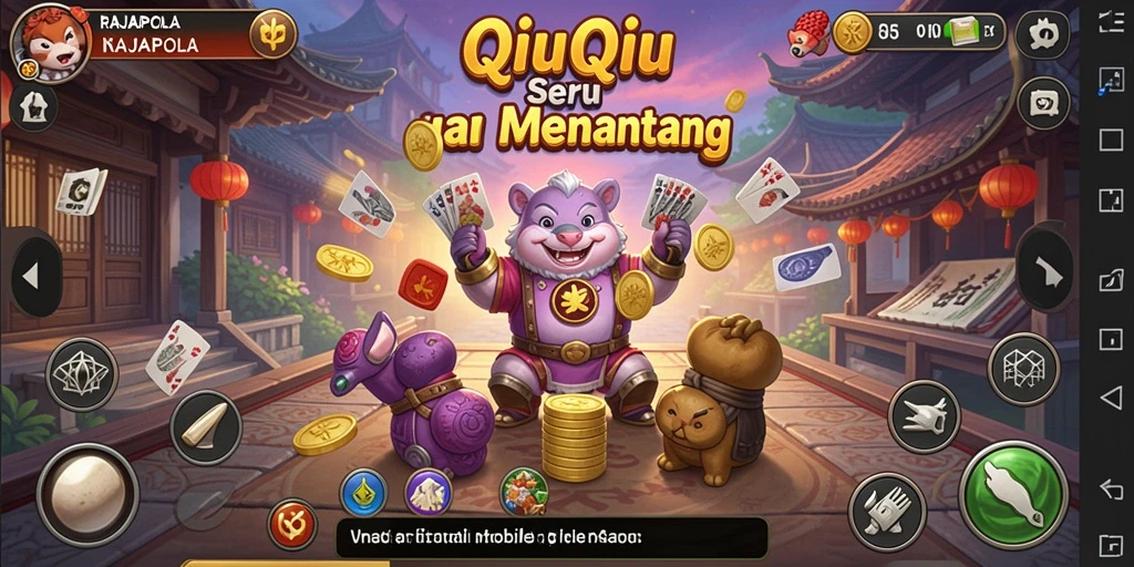 Screenshot gameplay QiuQiu yang seru dan menantang di RAJAPOLA.