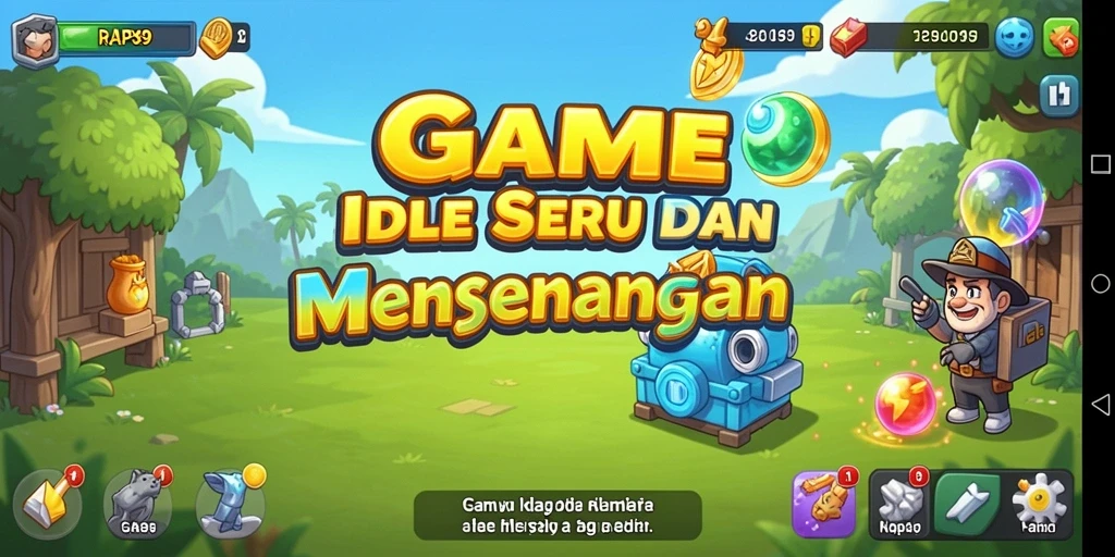Tampilan gameplay utama RAP89 menunjukkan aksi Idle yang seru dan menarik.