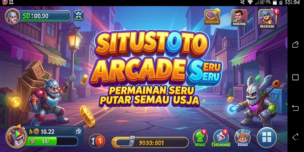 Screenshot utama SITUSTOTO menampilkan aksi permainan Arcade yang seru.