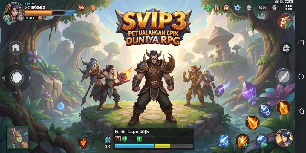 Tampilan gameplay menarik dari SVIP3 yang penuh aksi RPG.