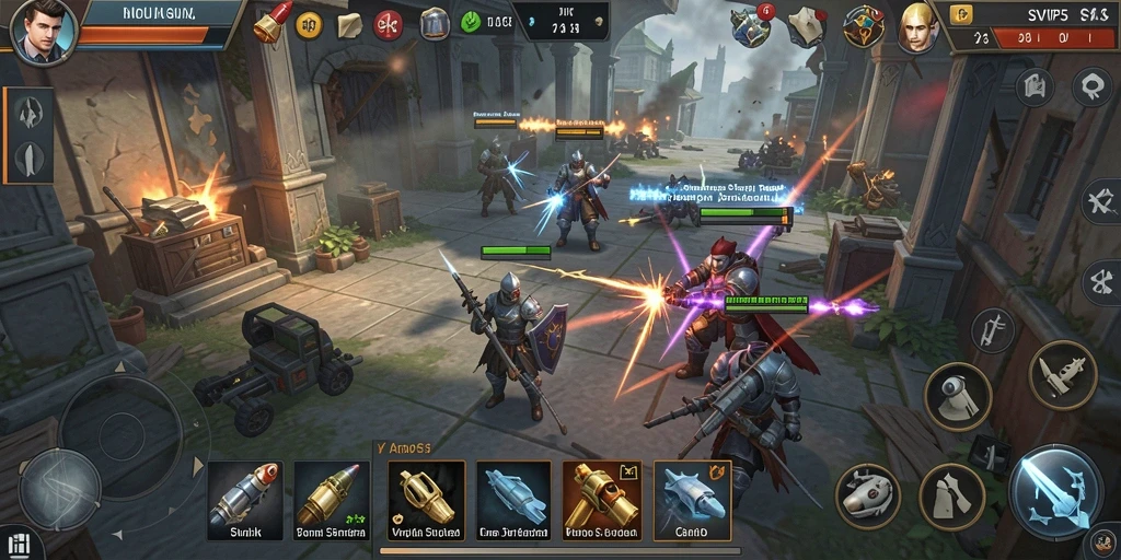 Tampilan gameplay SVIP5 dengan pertempuran strategi yang intens.