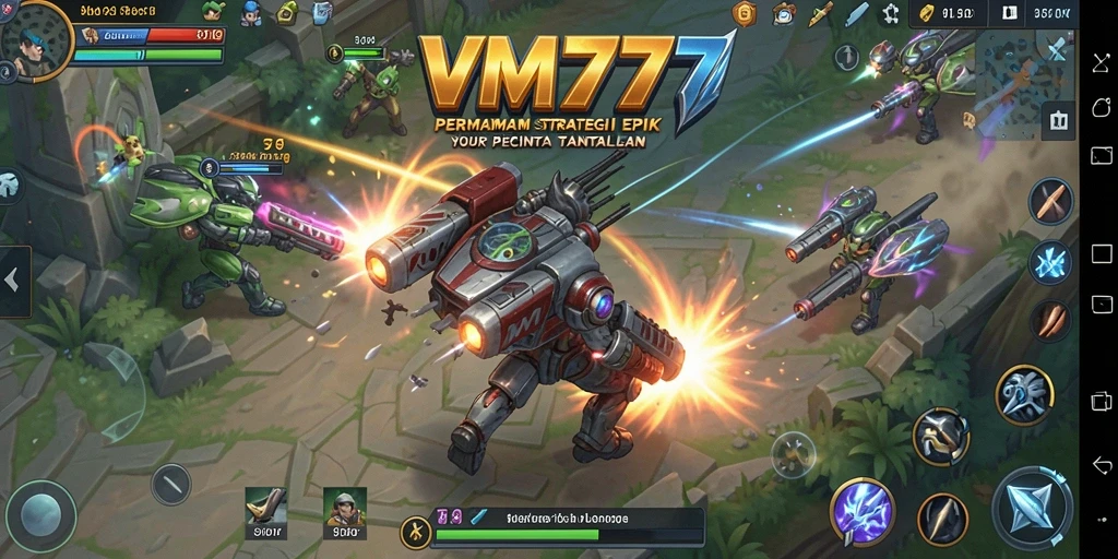 Tampilan menakjubkan dari gameplay strategi yang intens.