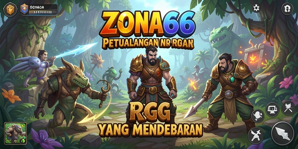 Gameplay ZONA66 yang menampilkan pertarungan dan petualangan RPG.